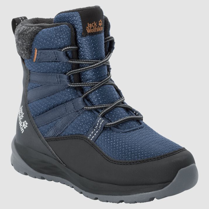 Botas Invierno Jack Wolfskin Polar Bear Texapore High Niños Azules/Negros Mexico-6518341